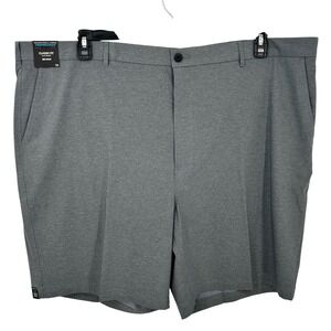 Roundtree Yorke Performance Classic Fit Flat Front Big Man Gray Shorts Size 50